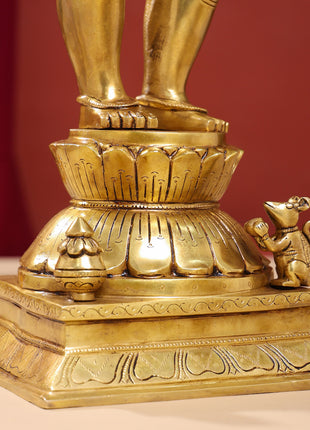 Brass Superfine Standing Ganesha Statue (26 Inch)
