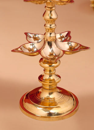 Brass Peacock Three Tier Lamp (21 Inch)