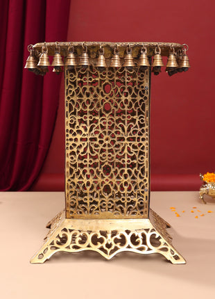 Brass Stool With Forty Hanging Bells