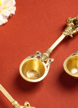 Brass Pooja Ahuti Spoon