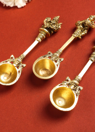 Brass Pooja Ahuti Spoon