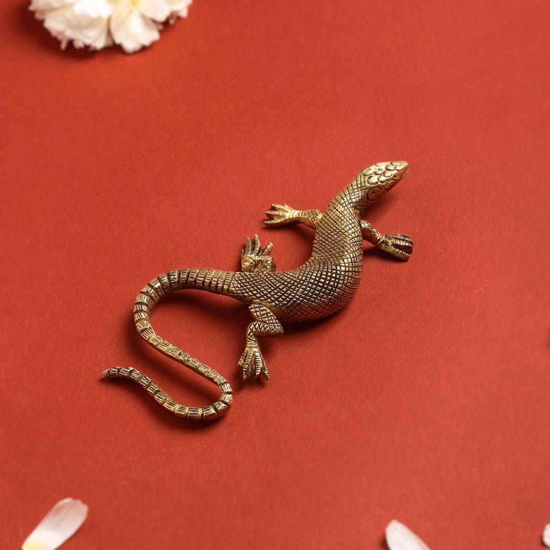 5 Inch Lizard Brass Decorative Lizard (5 Inch) – Vedansh Craft