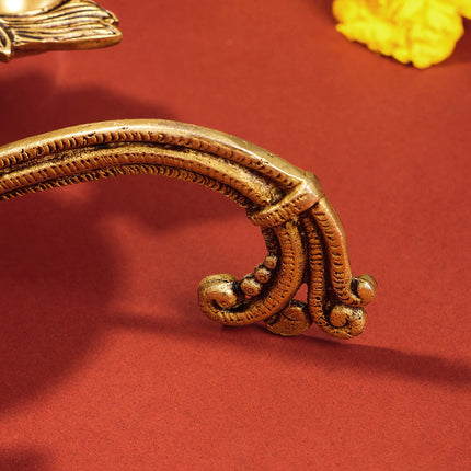 Brass Traditional Sapt Aarti With Handle (10.5 Inch)