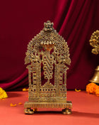 Brass Singhasan With Prabhavali Craft (10.5 Inch)