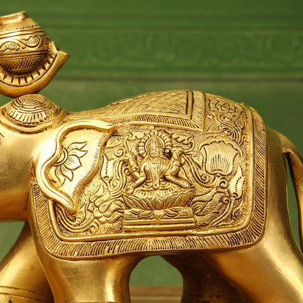 Brass Elephant Royal Statue (8.5 Inch)