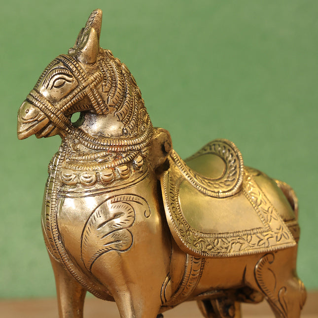 Brass Horse Figurine Money Box (6.2 Inch)