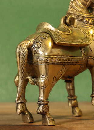 Brass Horse Figurine Money Box (6.2 Inch)