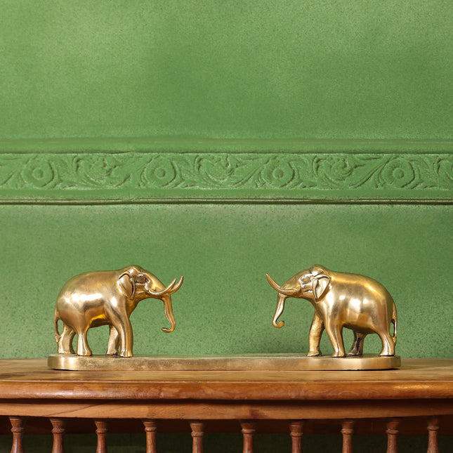 Brass Double Elephant Book Rest (4.5 Inch)