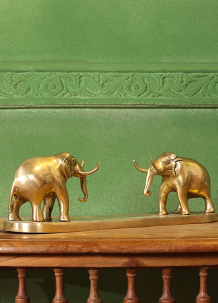 Brass Double Elephant Book Rest (4.5 Inch)