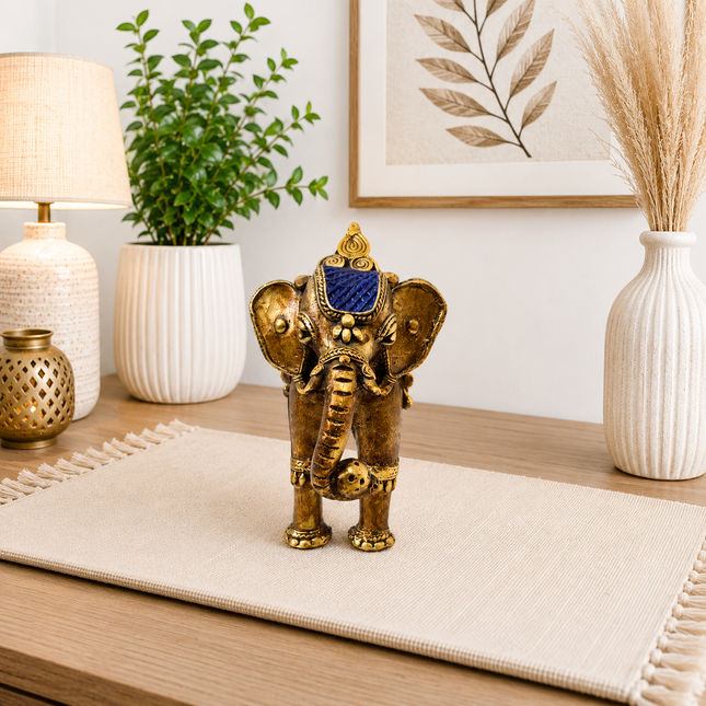 Brass Handcrafted Dhokra Elephant statue