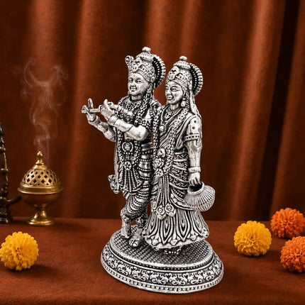 Brass Lightweight Standing Radha Krishna Idol