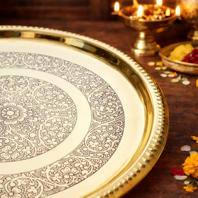 Brass Thali (9 Inch)