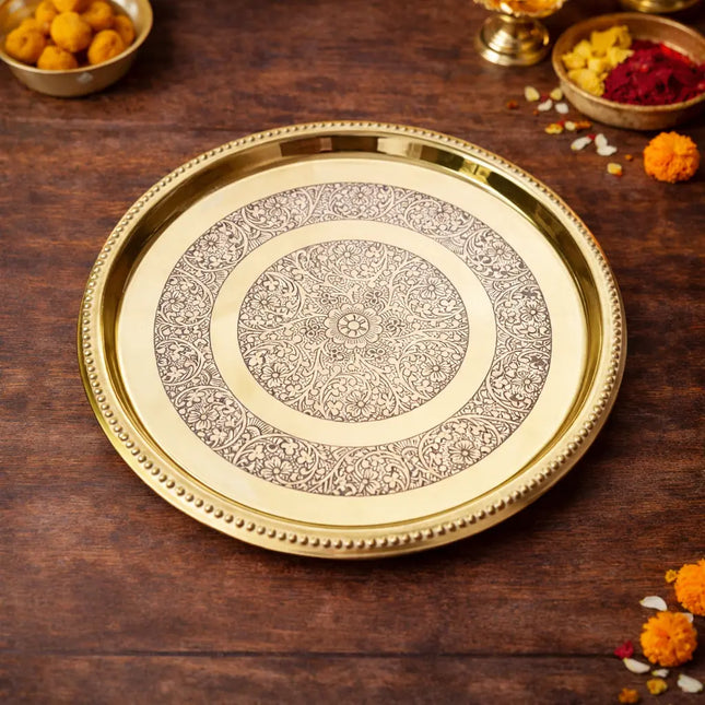 Brass Thali (9 Inch)