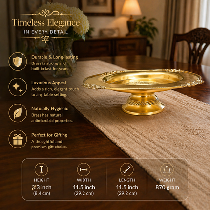Brass Traditional Dessert Display / Cake Stand (11.5 Inch)
