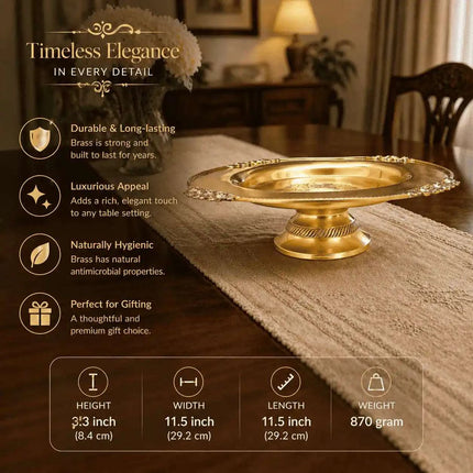 Brass Traditional Dessert Display / Cake Stand (11.5 Inch)