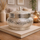 German Silver Storage Container/Supari Box With Lid (3.5 Inch)