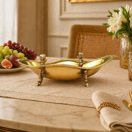 Brass Oval Decorative Dish Bowl / Platter