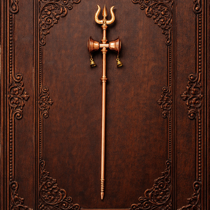 Copper Shiva'S Damru Trishul