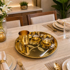 Brass Floral Thali/Dinner Set (990 Gram)