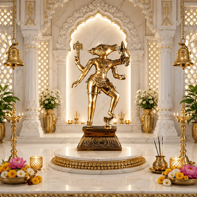 Brass Standing Varahi Devi Idol (24 Inch)