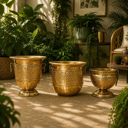 Brass Bucket Planter Pot