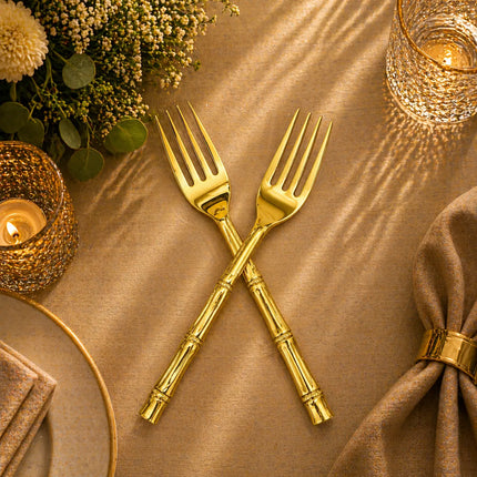 Handcrafted Brass Fork & Spoon Set – Premium Indian Brassware (7.2 Inch)