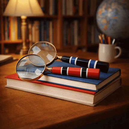 Brass Magnifying Glass With Wooden Handle