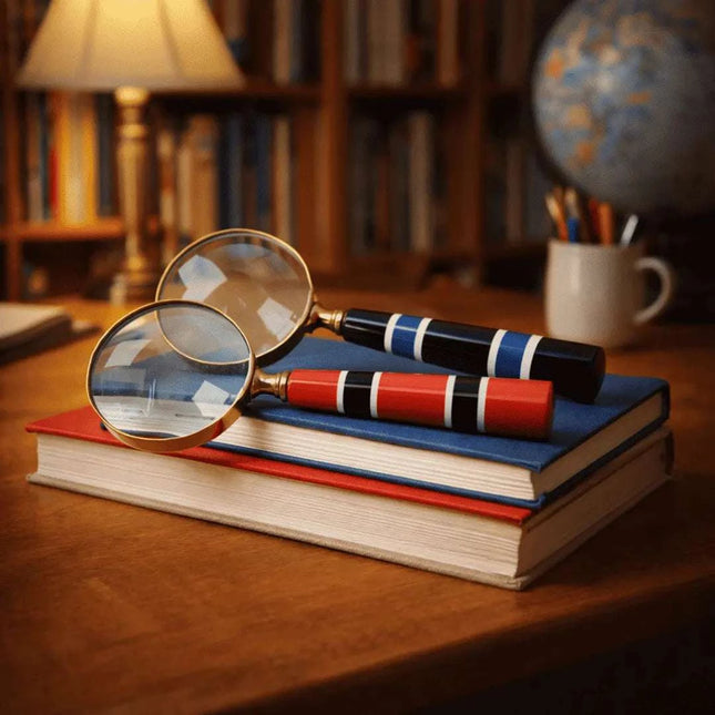 Brass Magnifying Glass With Wooden Handle