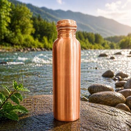 Copper Hammered Water Bottle (10.5 Inch)