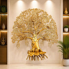 Brass Handcrafted Kalpvriksha Wall Hanging (50 Inch)