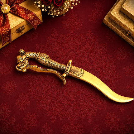 Brass Katar For Ceremonial And Decoration (9.5 Inch)