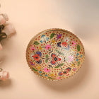 Brass Hand Painted Decorative Fruit Bowl (7.5 Inch)