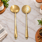 Set Of 2 {Karchi (Chamcha) + Skimmer Ladle (Jhara)] 450 gram