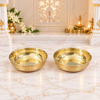 (Hammered pudding bowl pair) Daimeter - 4.5 inch ; pair weight - 260 gram
