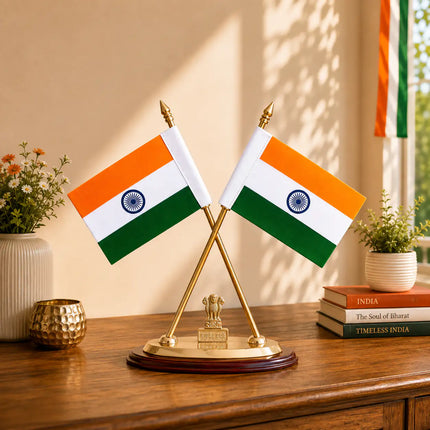Brass National Flag Stand (12 Inch)