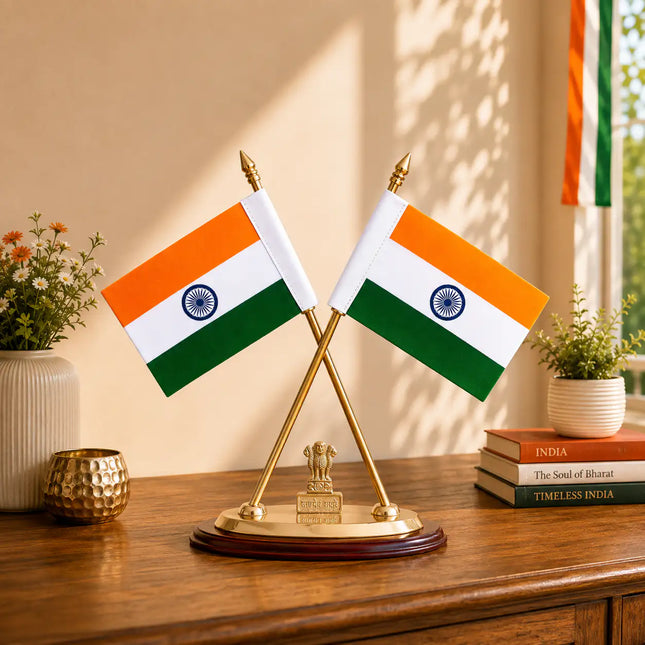 Brass National Flag Stand (12 Inch)