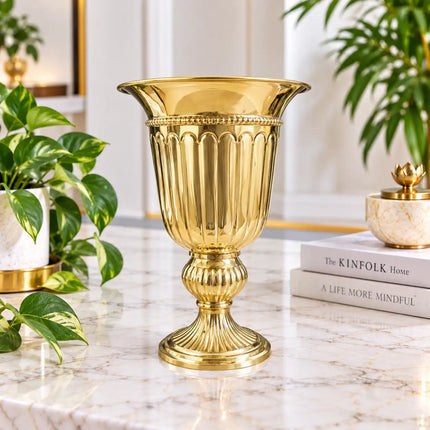 Brass Bucket Planter Pot With Stand