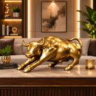 Brass Decorative Bull Statue (15 Inch)