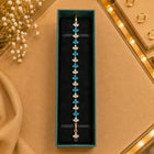Geometric Tennis Bracelet for Women | Split Leaf & Oval CZ Design