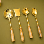 Set Of 4 Pieces (Deep Ladle + Skimmer + Palta + Serving Ladle)