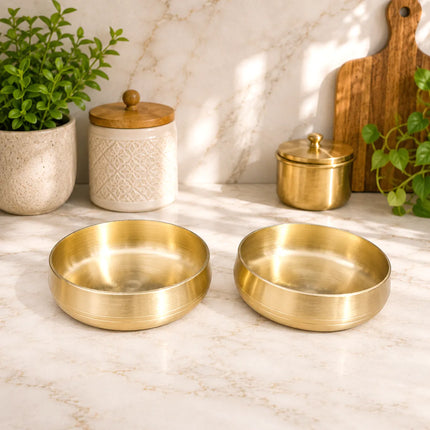 Brass Handcrafted Bowl Pair