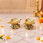 Brass Leaf Petal Diya Pair (1.5 Inch)