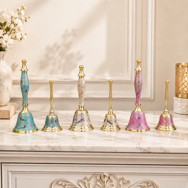 Brass Hand Painted Meenakari Handbell