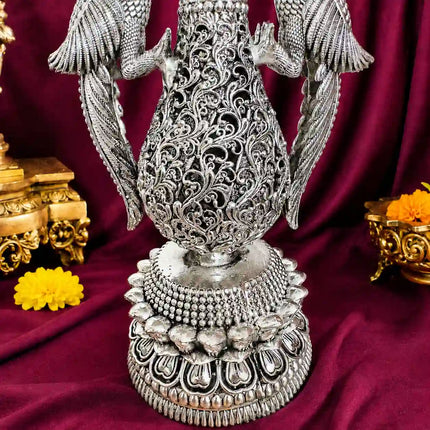 Brass Traditional Lightweight Peacock Samai/Lamp Pair
