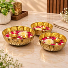 Brass Hammered Urli Bowl (Set of 3)