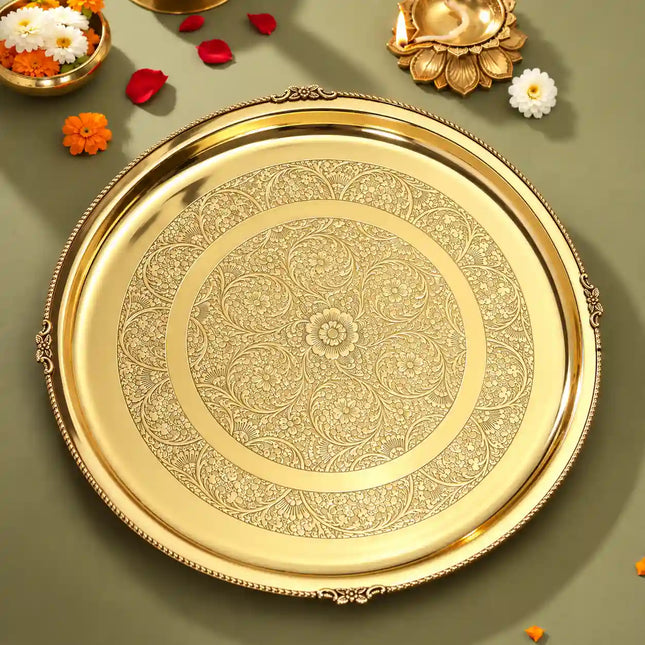 Brass Traditional Pooja Thal