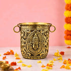 Brass Handcrafted Lakshmi Balaji Gangalam Glass (2.8 Inch)