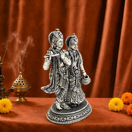 Brass Lightweight Standing Radha Krishna Idol