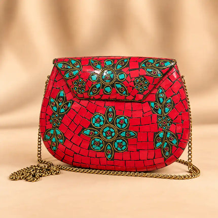 Handcrafted Mosaic Metal Sling Bag