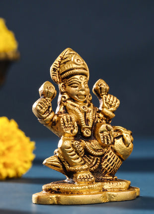 Brass Ganesha And Lakshmi Set (2.8 Inch)